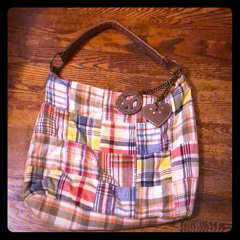Colorblock Vintage Hobo Bag Boho
